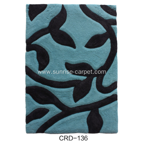 Microfiber Shaggy with 3D Pattern Rug